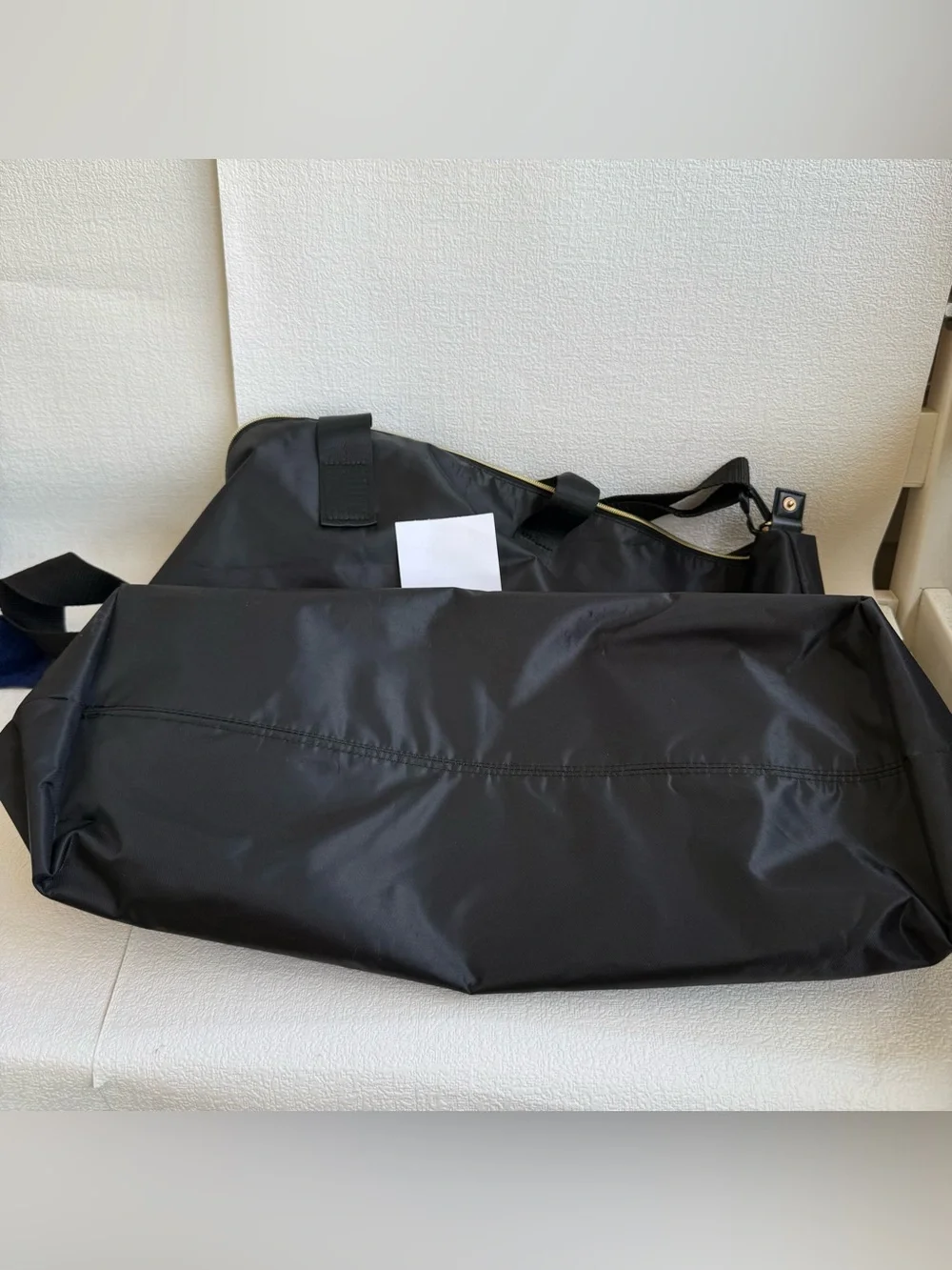 Benoss Milan Large Black Travel Duffel Weekender Bag Gold Hardware